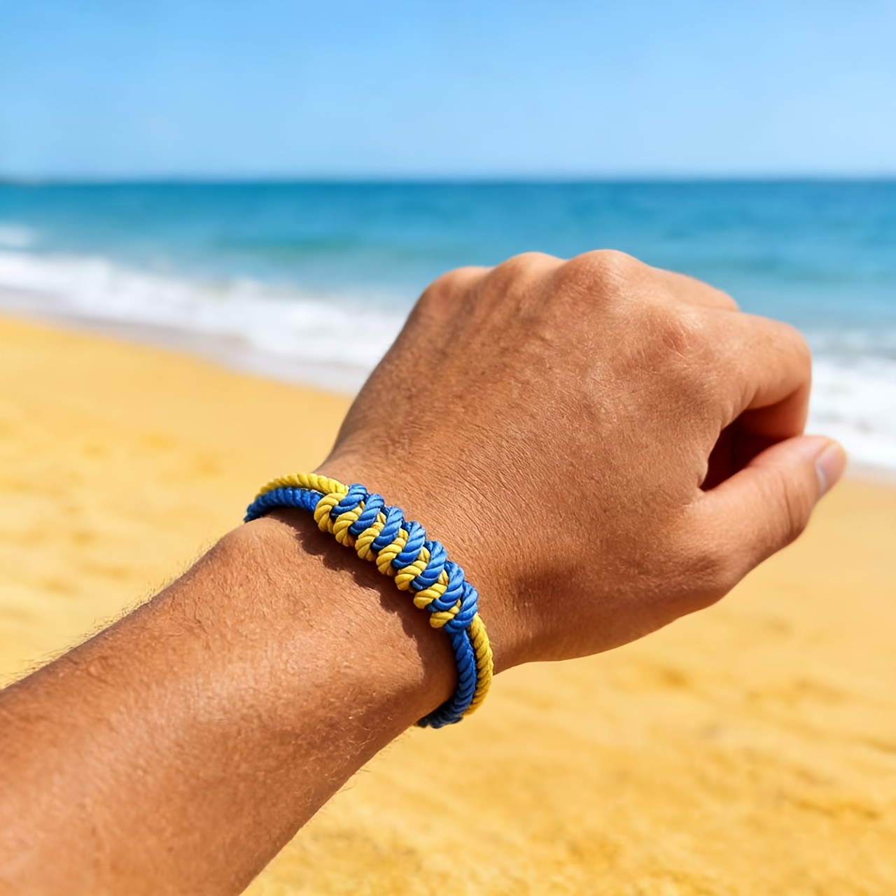 Two-Tone Dragon-Patterned Braided Bracelet for Casual Wear